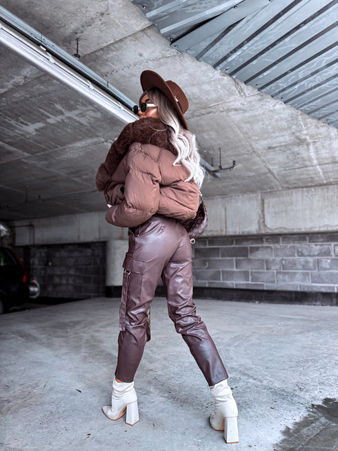 Pufinė viršutinė striukė "MARSS FC7611" - CHOCO